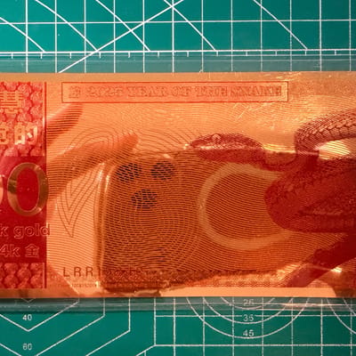100 mg Of 24 Karat Gold Aurum Note Year Of Snake