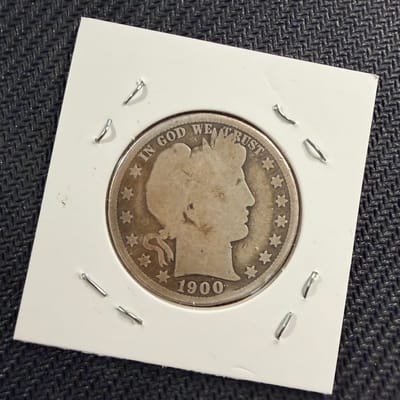 1900 Barber Half Dollar Average .900