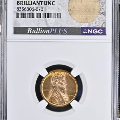 1909 VDB Lincoln Wheat Cent 1c *NGC BRILLIANT UNCIRCULATED* Original Bag Fragment