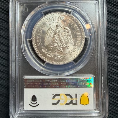 1932 UN PESO PCGS MS66 Open 9 .720 Fine ASW .3857 - additional view