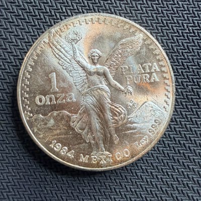 1984 Toned Mexico Libertad Silver Coin – 1 oz 