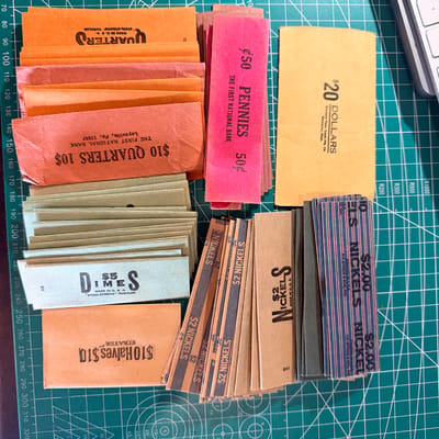  Assorted Vintage Coin Roll Wrappers 