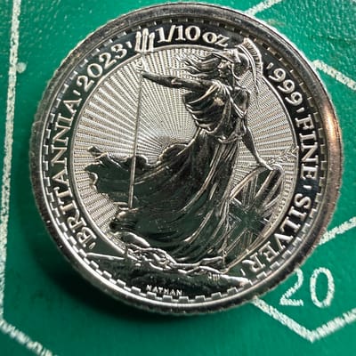 (2) 1/10 oz Silver Britannia Coins  .999 .2 OZ.