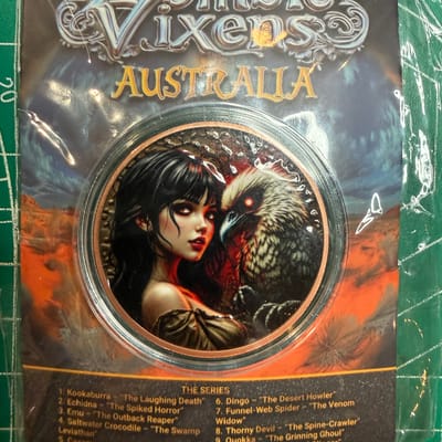 3 Zombie Vixens Australia 1 oz Colorized Copper