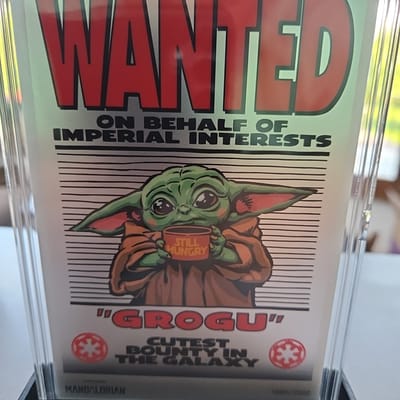 NEW NEW NEW NEW NEW 2026 Argo Mandalorian Grogu Baby  Wanted Silver Limited Edition Foil