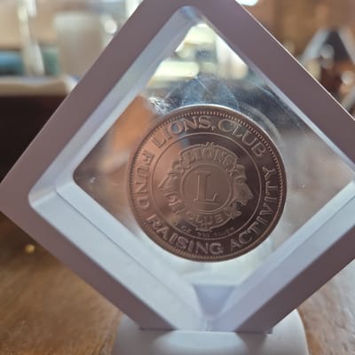 Vintage Lions Club Fund Raising Activity 1 Ounce .999 Silver Round