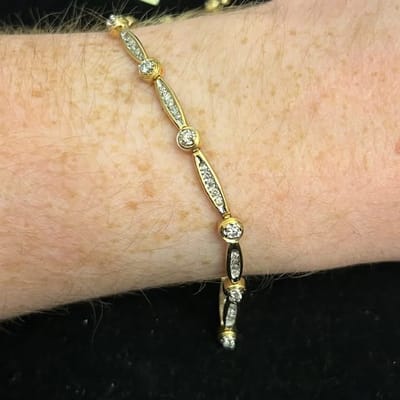 14k Gold Diamond Bracelet - additional view