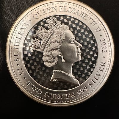 St b. Helena 2 oz Silver Napoleon Bee Coin be