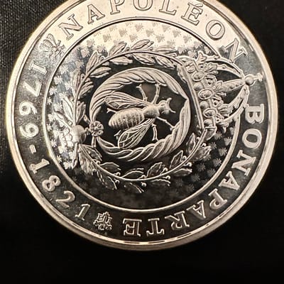 St b. Helena 2 oz Silver Napoleon Bee Coin be - additional view