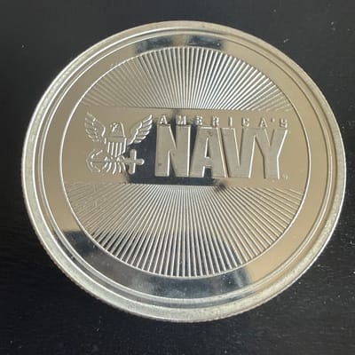 NEW 1oz .999  Silver US Navy US Flag - additional view