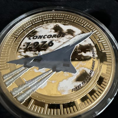 50th Anniversary Concorde Gold Plated Coin - additional view