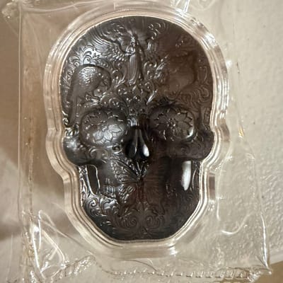 Korea Calaverade plata skull stacker 2oz Silver - additional view