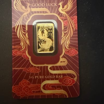 Pamp Good Luck Phoenix 5g gold bar 999.9