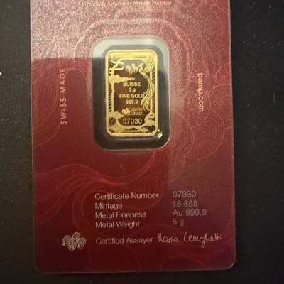 Pamp Good Luck Phoenix 5g gold bar 999.9 - additional view