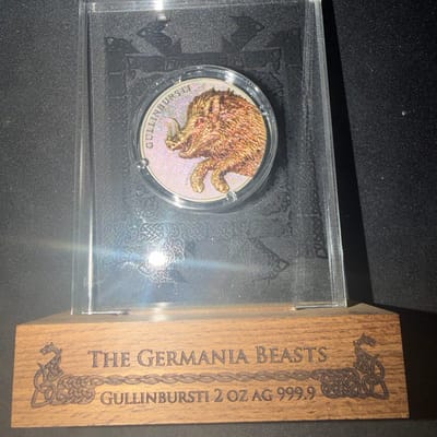 2025 Germanic Beasts Gullinburst 2oz  999.9 silver