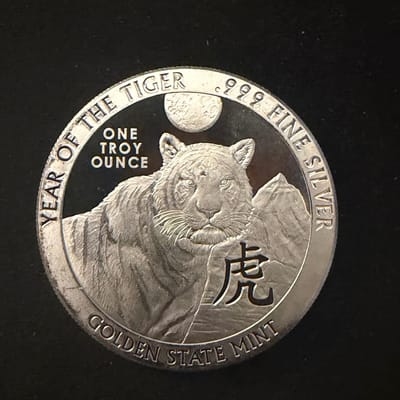 Year of the Tiger 1oz .999 Silver Coin