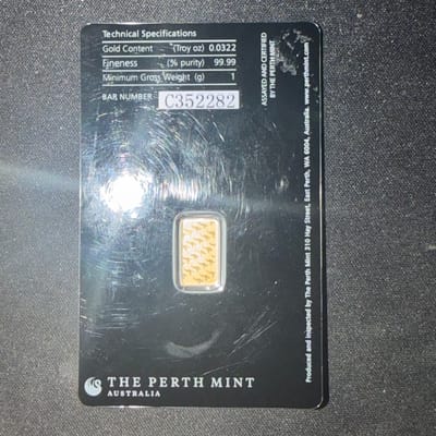 1 g 99.99 Gold Perth Mint Australia in Assay - additional view