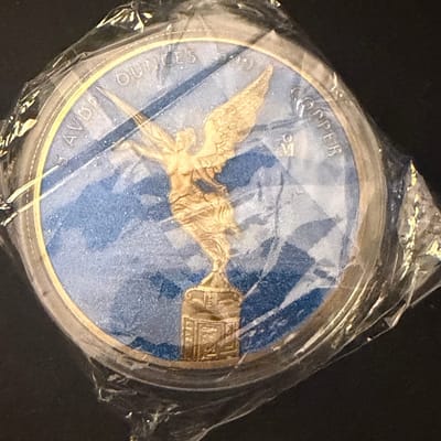 5oz Libertad Metallic Blue Gold Diamond Copper