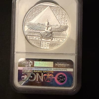 Egyptian Series/Cleopatra 2oz .999 Silver MS70 - additional view