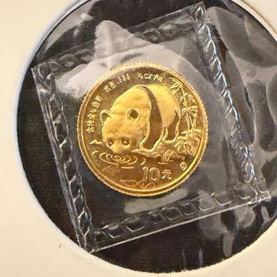1987 10 Yuan 1/10oz Gold Panda .999 coin sealed