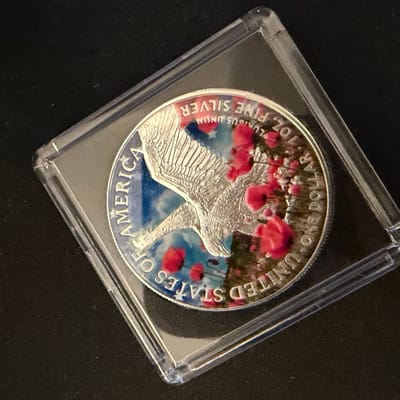 ASE Colorized American Flag & Troops Limited .999 - additional view