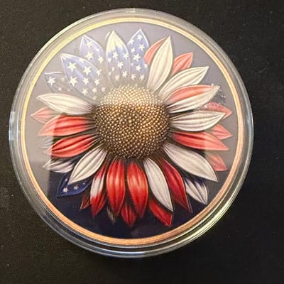 5oz Freedom Flower Colorized Limited Edition .999