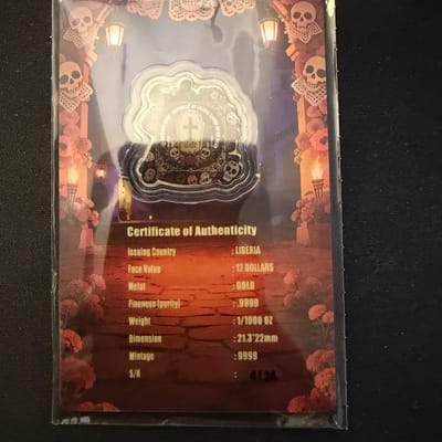 2026 Dia DeLos  Muertos Dancing Skeletons 1/1000oz - additional view