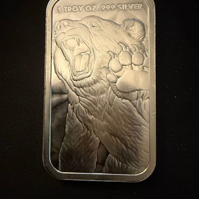 GSM Bull & Bear Market Bar 1oz .999 silver - additional view