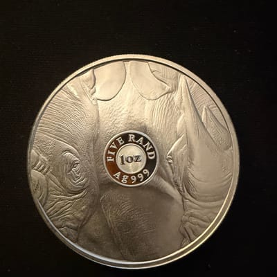 2022 South Africa 5 Rand Rino 1oz .999 Silver - additional view