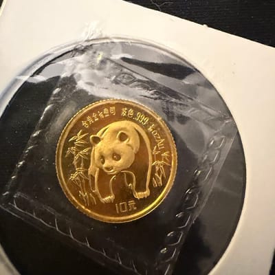 1986 10 Yuan 1/10oz Gold Panda .999 coin