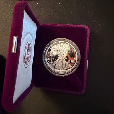 1993P American Silver Eagle Proof Coin w/ box(s)