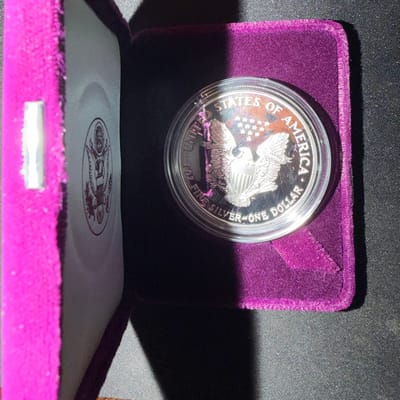 1993P American Silver Eagle Proof Coin w/ box(s) - additional view
