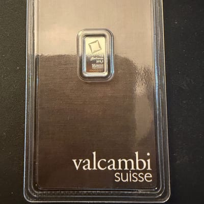 Valcambi Suisse 1g Platinum 999.5 (In Assay)