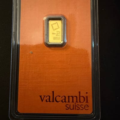 Valcambi Suisse .5g 999.9 Gold Bar (In Assay)