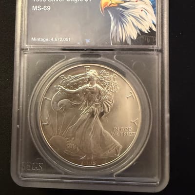 1995 1 oz American Silver Eagle .999 Silver MS 69