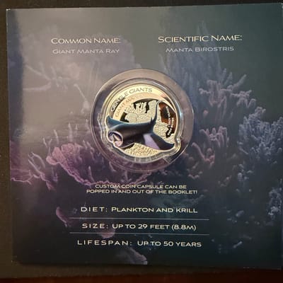 Pamp Solomon  Giant Manta $2 Coin .999 1oz