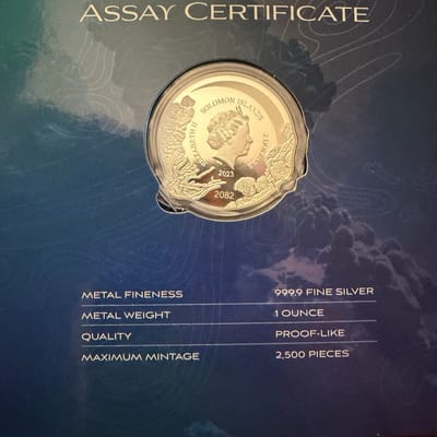 Pamp Solomon  Giant Manta $2 Coin .999 1oz - additional view