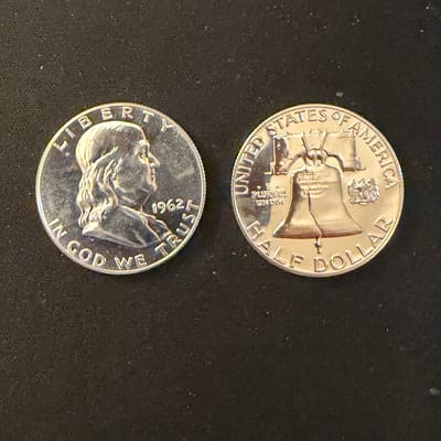 1962 Ben Franklin 1/2 Dollar (PROOF)  90% Silver