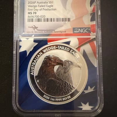 2026P Australia 1oz Wedge Tail  First Day MS70