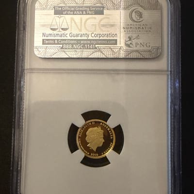 2009P Australia .9999 Gold Kookaburra 1/20oz PF70 - additional view