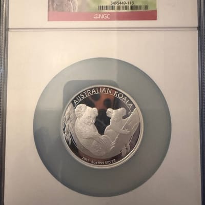 2011P Australia 5oz Silver Koala PF70 Ultra Cameo