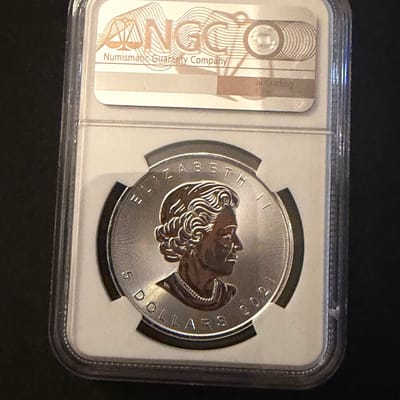 2021 Canada $5 Lucky Dragon 1oz.999 Silver MS70 - additional view
