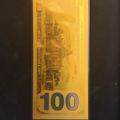 1g .999 Fine Gold 100 Dollar Bill Note - additional view