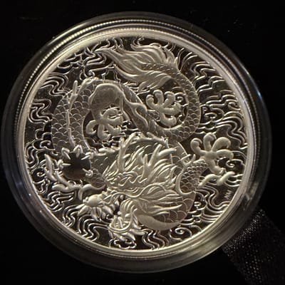 2021 Chinese Myths & Legends 2ozHigh Relief Drago