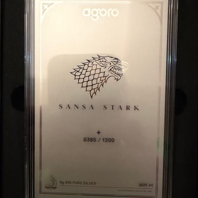 2026 Agoro Game of Thrones Sansa Stark 5g .999 - additional view