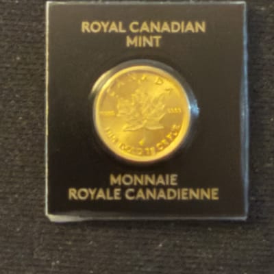 2018 1g Gold Maple Leaf in Assay .9999