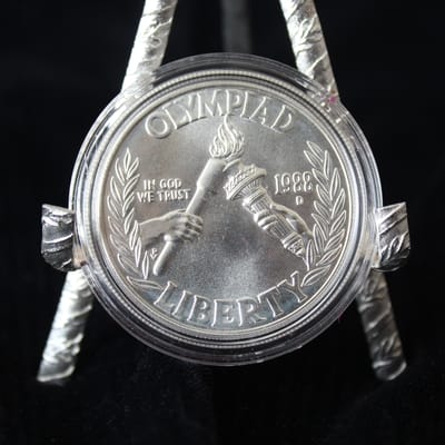 United States Mint 1988 Olympic Coin Silver Dollar - additional view