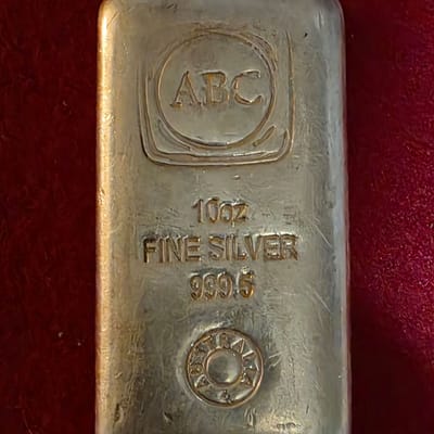 10 oz Silver ABC Bar 999.5