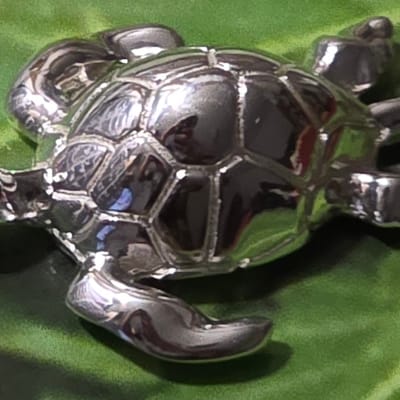 .999 Silver Sea Turtle 3D 