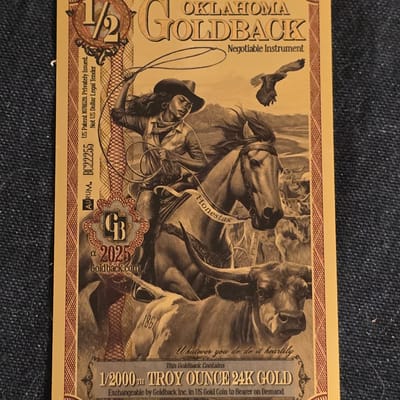 1/2 Oklahoma Goldback 